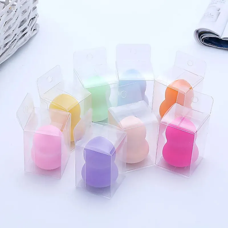 50pcs Custom Logo Soft Non Latex Makeup Sponge Private Label Foundation Beauty Sponge Multi-colored Makeup Sponge DIY