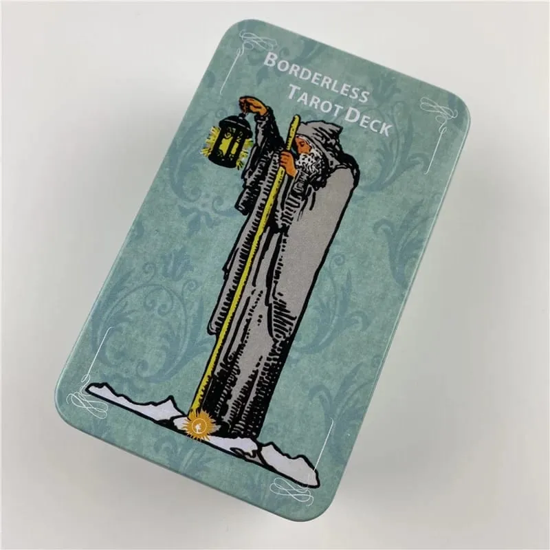 Gilded Borderless Edition Rider Tarot Cards Deck With Paper Guidebook English Vision Classical Divination Board Games