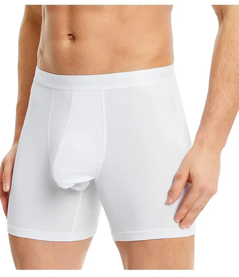 David Archy 3 Pack Mens ชุดชั้นในกางเกงบ็อกเซอร์ Basic MicroModal Soft Breathable Mens Dual Pouch Boxers Quick Dry กีฬาฟิตเนส