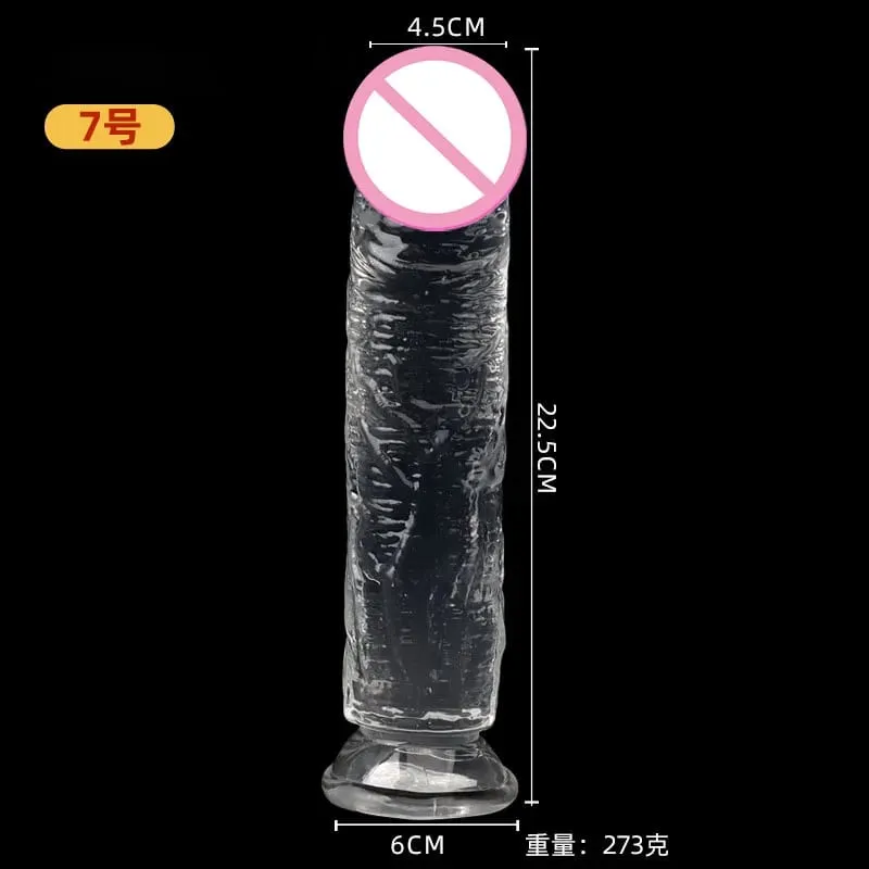 Realistické Dildo Jelly Přísavka na penis Dildo Big Dick Žena Masturbátor Klitorální Stimulátor Lesbické sexuální hračky pro ženy 7 velikostí