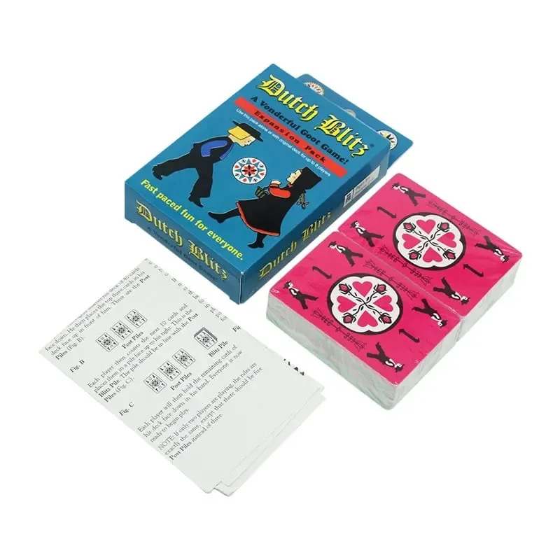 Dutch Blitz Le jeu de cartes original au rythme rapide contient 160 cartes, rapide et facile à apprendre, excellent jeu familial pour tout le monde pour 2 personnes
