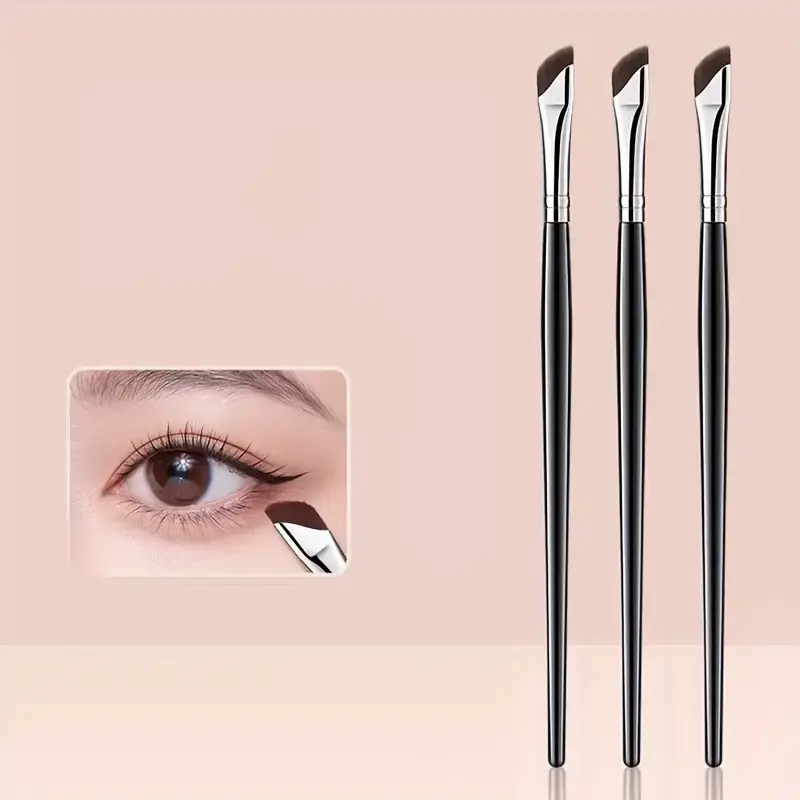 1/3 Scalpel Eyeliner Brushes with Ultra-Fine Angle Tip Flat Angle Eyebrow Brush Fine Detail Brush for Eye and Eye Area Makeup — image 1