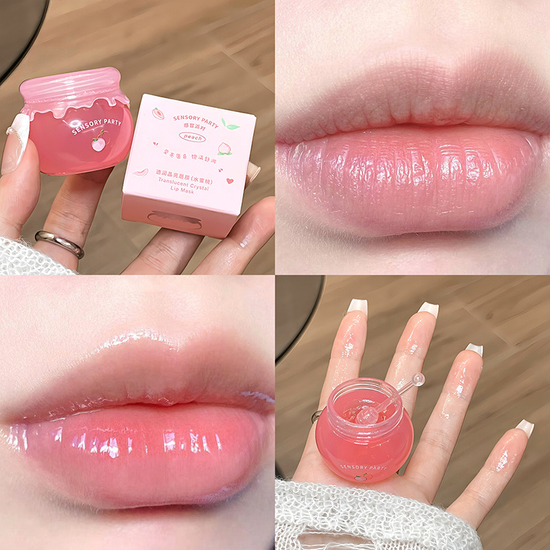 Green Grapes Clear Lip Gloss Maintenance Moisturizing Lip Balm Exfoliating Scrub Nourishing Lips Care Peach Water Gloss Lip Tint — image 8