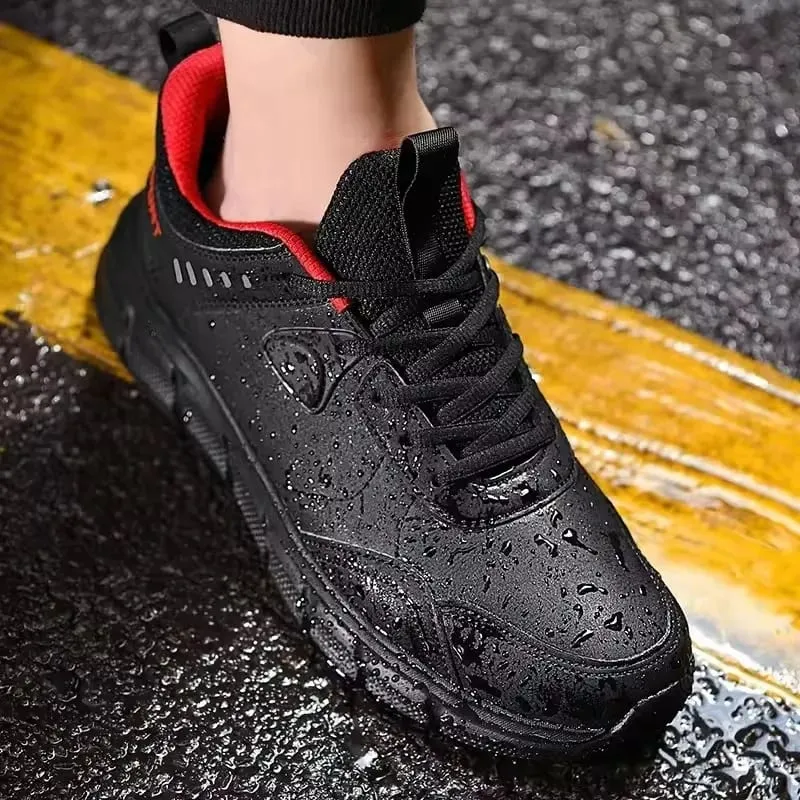 Men's Waterproof Work Shoes Lightweight Comfortable Anti Slip Shock-absorbing Sneakers Outdoor Casual Tennis Fashionable Shoes — image 2