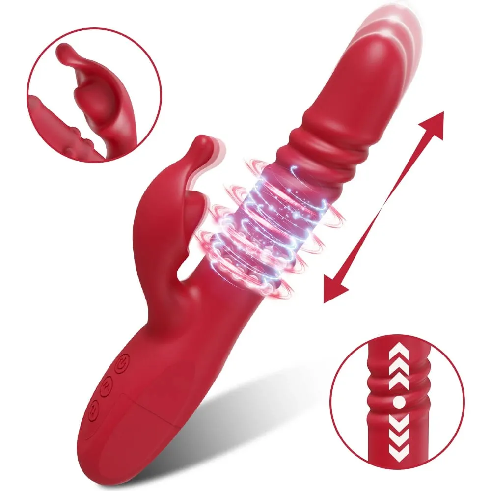 Rabbit Thrusting Vibrator for Women Clitoris Stimulator Powerful G Spot Vagina Massage Female Masturbator for Adult Sex Toys — image 1
