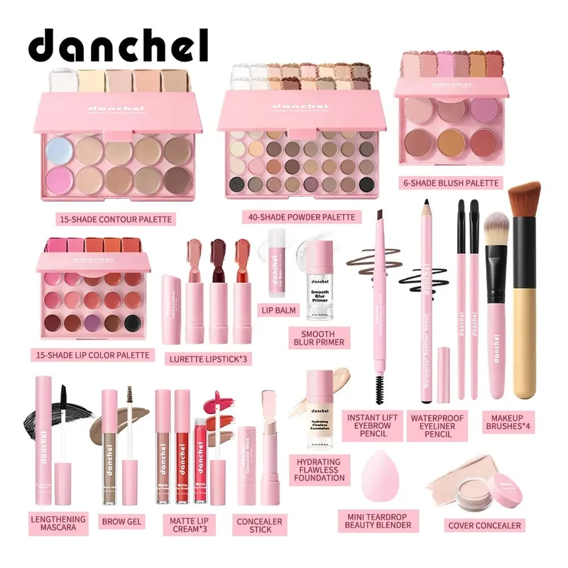 All In One Makeup Set Gathering All Cosmetic Including Base Makeup Concealer Contour Powder Blusher Eyebrow Eye Lip Makeup