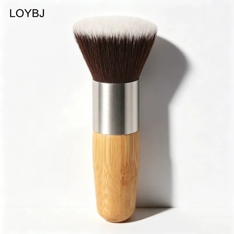 Bamboo Handle Foundation Brush Loose Powder Makeup Brushes Blush Contour Liquid Foundation Cream Professional Face Beauty Tools