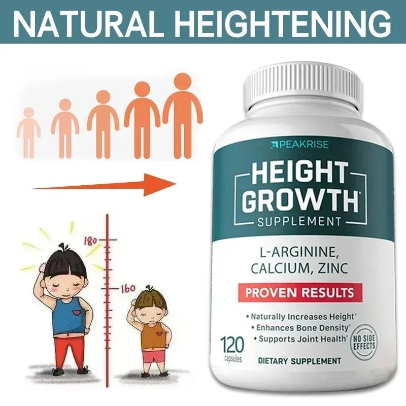 Calcium Vitamin D3 Zinc Increase Complement Promote Bone Growth and Health Increase Height for Adults and Kids