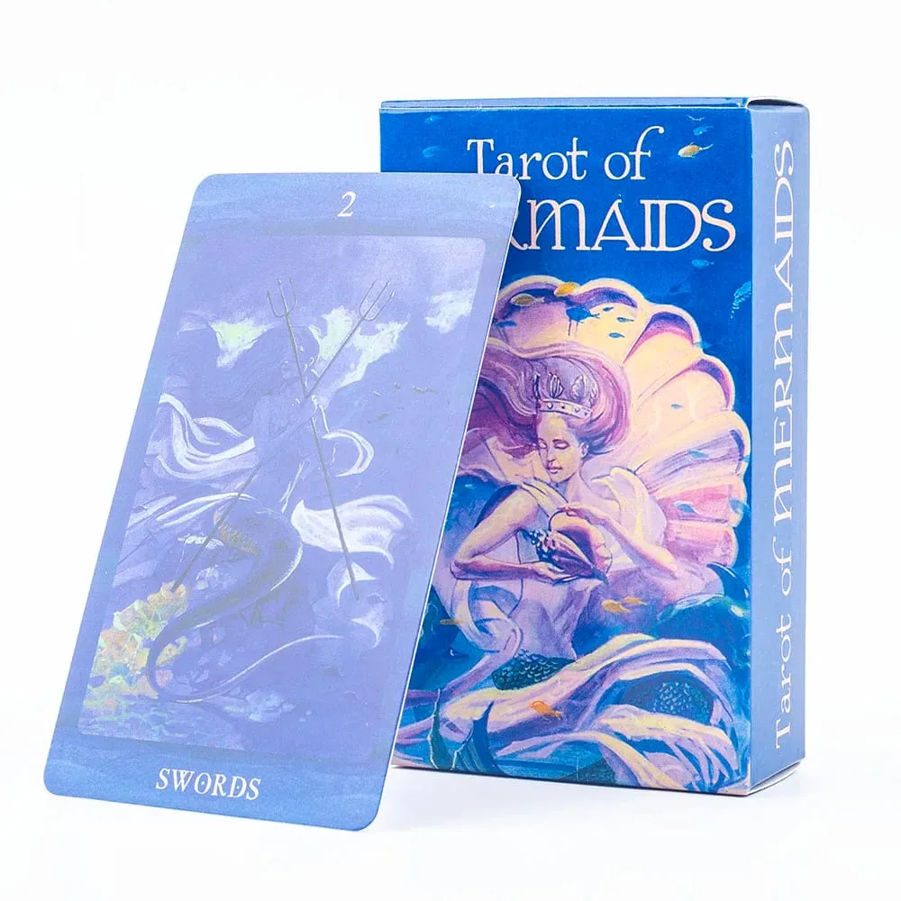 Tarot of Mermaids 78-Card Deck for Board Games - Beautiful Sensual Creatures Ambiguous Charm Compact Size 10.3x6cm