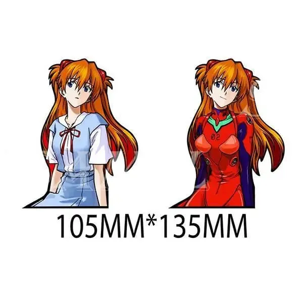 Neon Genesis Evangelion Ayanami Rei Asuka Personalized Creative Cartoon Car Desktop Decoration Waterproof Discoloration Sticker