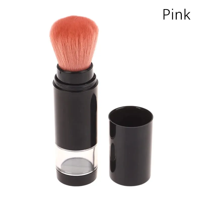 【X】 Pennello per fondotinta 2 in 1 Pennello per trucco Vuoto fard da viaggio con barattolo di cipria ricaricabile Strumenti di bellezza per il trucco