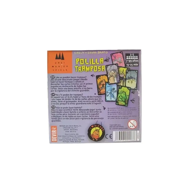 Spanish Mogel Motte Polilla Tramposa Card Game Devir-game Moth Cheate For Family Party Interactive Toys — image 3