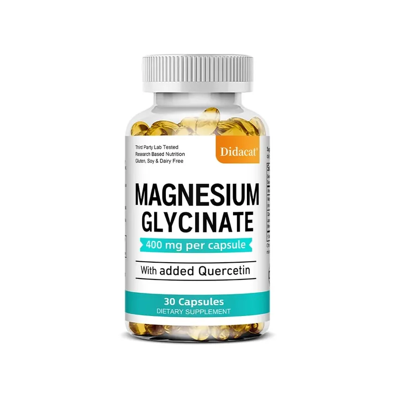 Magnesium Glycinate - with Quercetin Improve Cardiovascular Health Reduce Stress and Promote Healthy Sleep Muscle Growth — image 8