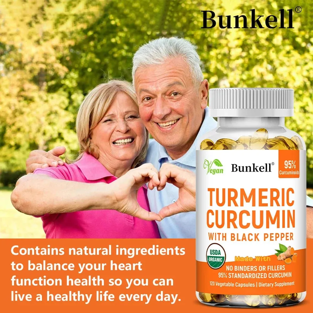 Turmeric Curcumin - with Black Pepper - Helps Improve Joint Comfort and Mobility Antioxidant and Immune Support - 120 Capsules — image 1