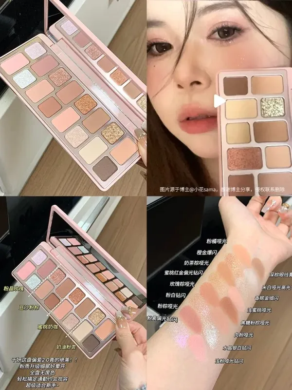 Cheeryep Aauthcntice Sell Qianyan 16 Color EyeShadow Palette Pink Brown Cowboy Blue Multicolor Matte Pearl Smoky Eye Makeup