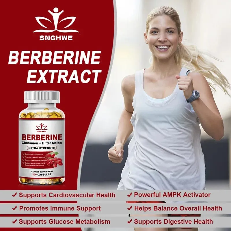 Berberine Supplement High Potency with Ceylon Cinnamon - Immune System Cardiovascular & Gastrointestinal Function - Berberine H