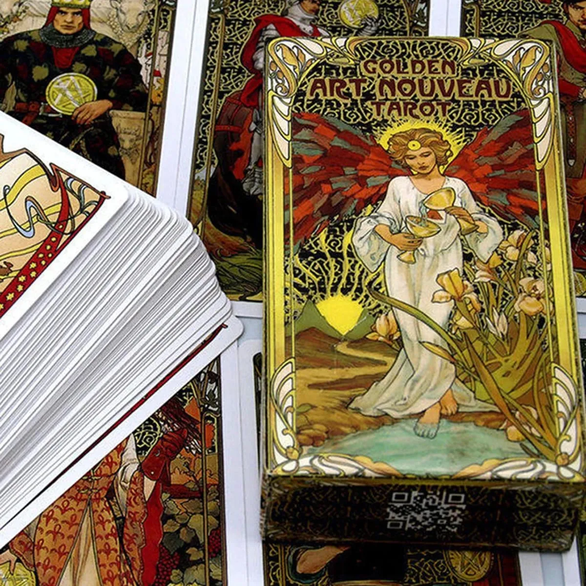 78pcs/Set-golden Art Nouveau Tarot tarot card board game Golden Art Unzipping card game