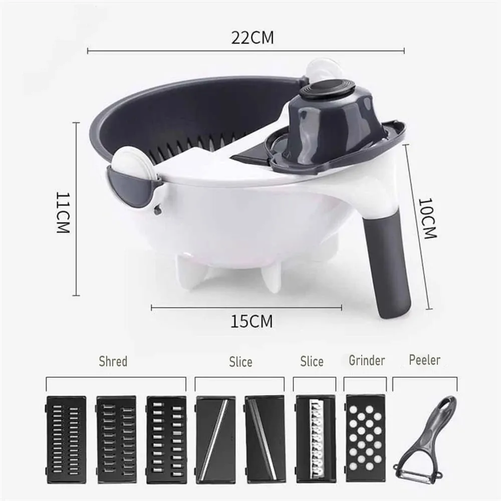 New 7/9 in 1 Vegetable Cutter Multi-Functional Potatoes Manually Cut Shred Slicer Grater Kitchenware Acceesories Tools