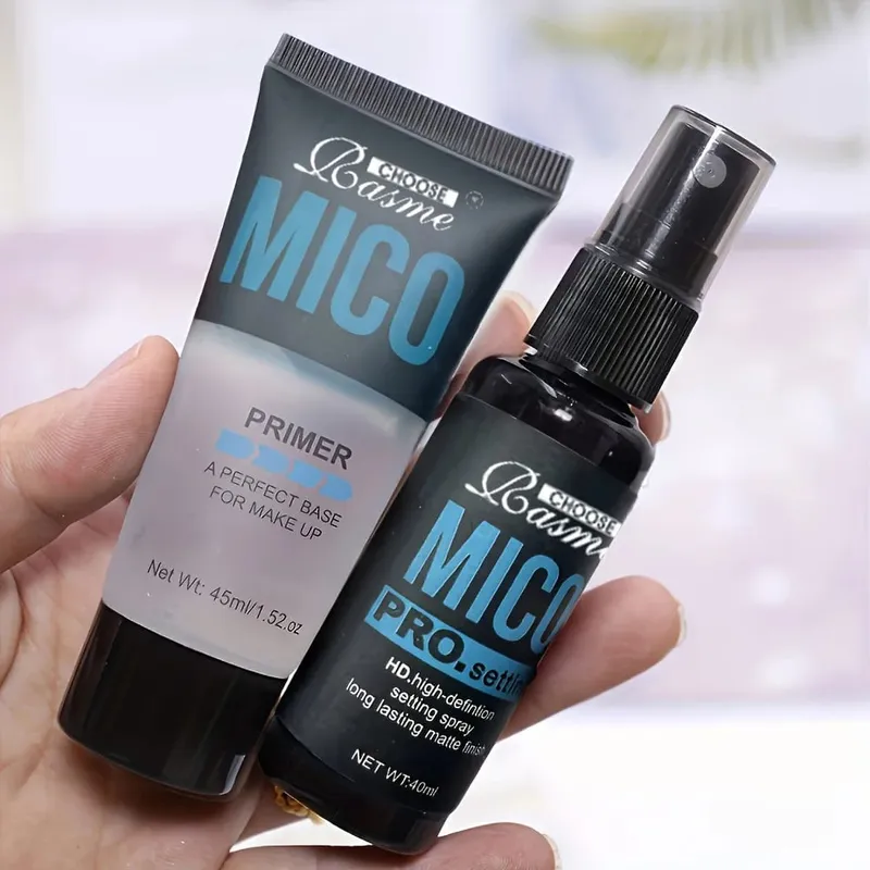 Makeup Set Of Makeup Primer + Setting Spray Invisible Pore Color Rendering Hold Makeup For Base Makeup And Makeup Finishing