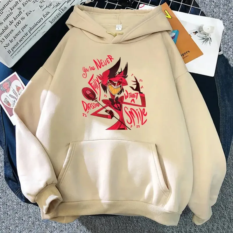 Alastor Cartoon Women's Sweatshirt Fashion Harajuku Funny Kawaii Graphic Unisex Streetwear Vintage Hoodies LE 2024 Oversized