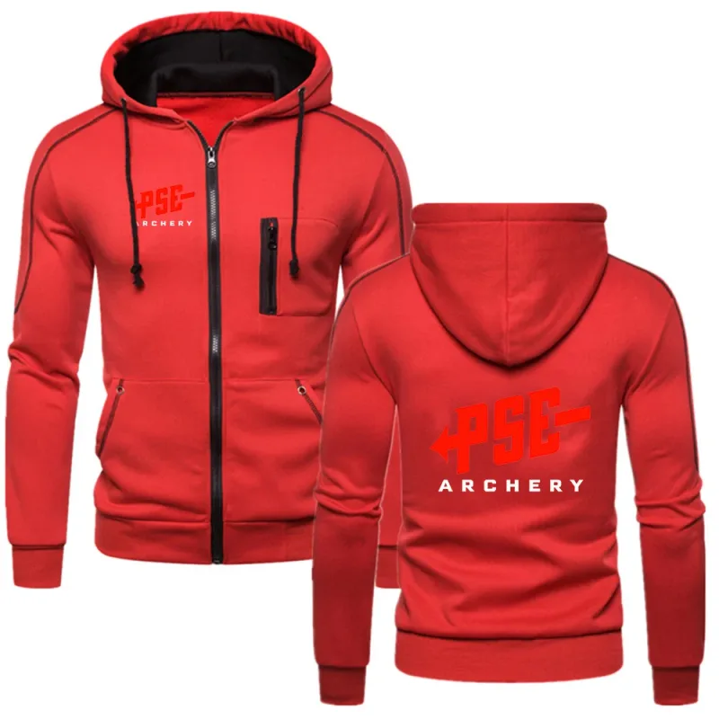 Pse Archery Zipper Hoodies Autumn Men's New Long Sleeve Hooded Sweatshirt Fashion Casual Male Outfit Sportwear Jacket