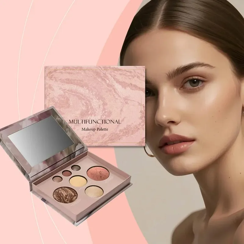 7 Colors Multi Function Makeup Palette Integrated Matte Shimmer Eye Shadow Blusher Highlight Contour Professional Palette Gifts