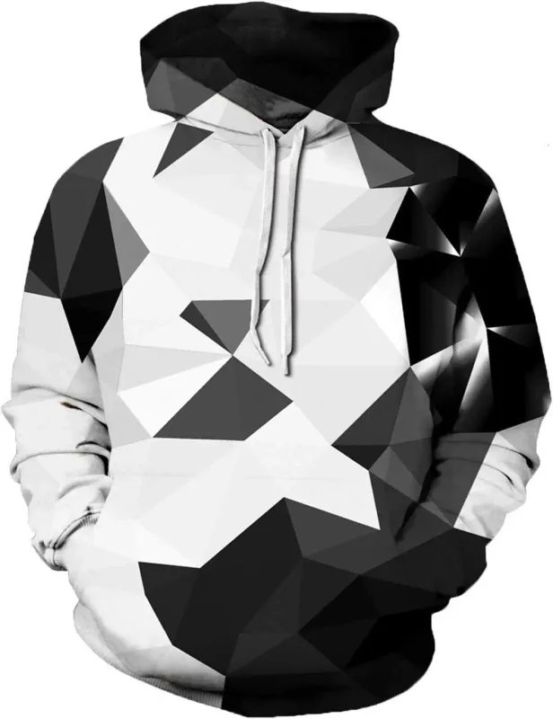 Hoodie Grafik Lelaki Uniseks Cetak Kebaharuan Hoodie, Baju Pullover Corak 3D Dengan Poket, Hoodie Grafik Panas Lengan Panjang Saya