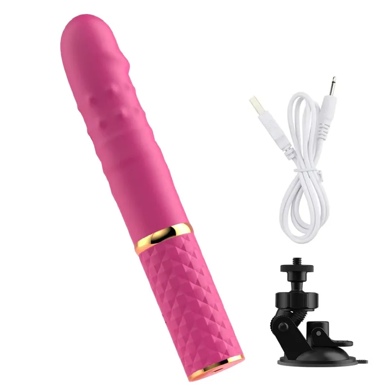 Telescopic Dildo Vibrator Automatic Up Down Massager G-spot Thrusting Retractable Pussy Vibrate Large Size Sex Toys for Women