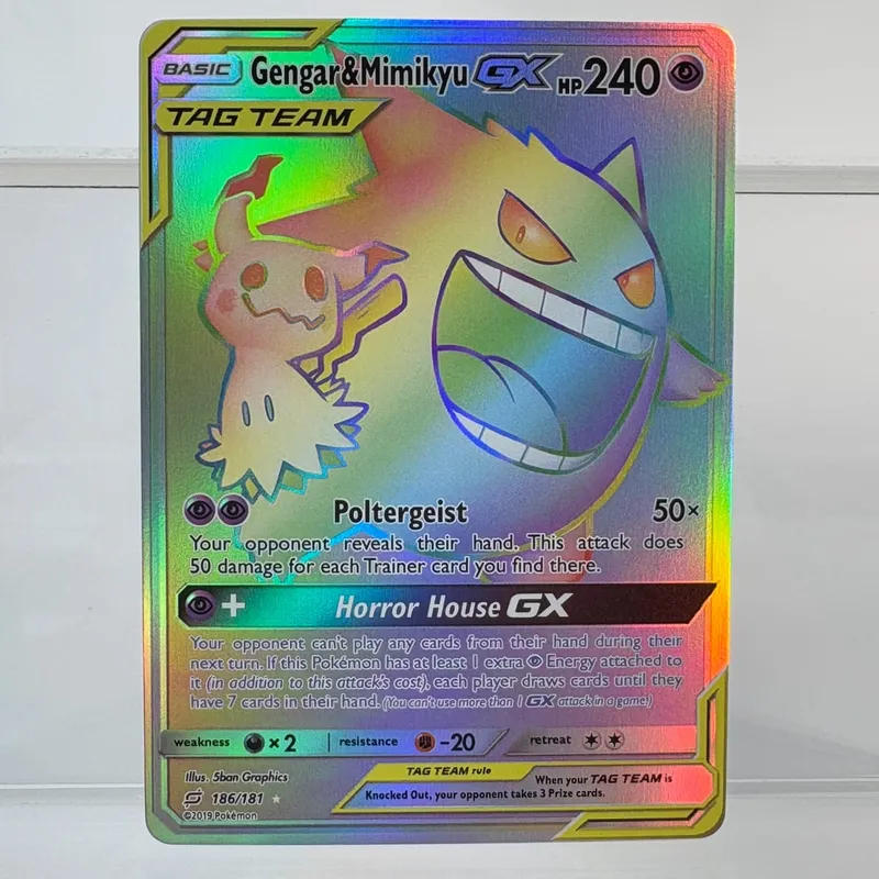 PKM Foil Proxy Card GENGAR&MIMIKYU GX DARK GENGAR Hobbies Game Collection Battle The best gift PTCG Card