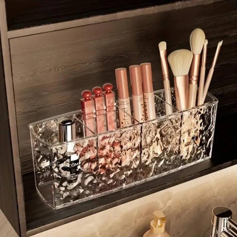 4 Holes Acrylic Cosmetic Makeup Storage Box Transparent Lipstick Brushes Eyebrow Pencil Organizer Large-Capacity Make Up Tools — image 4