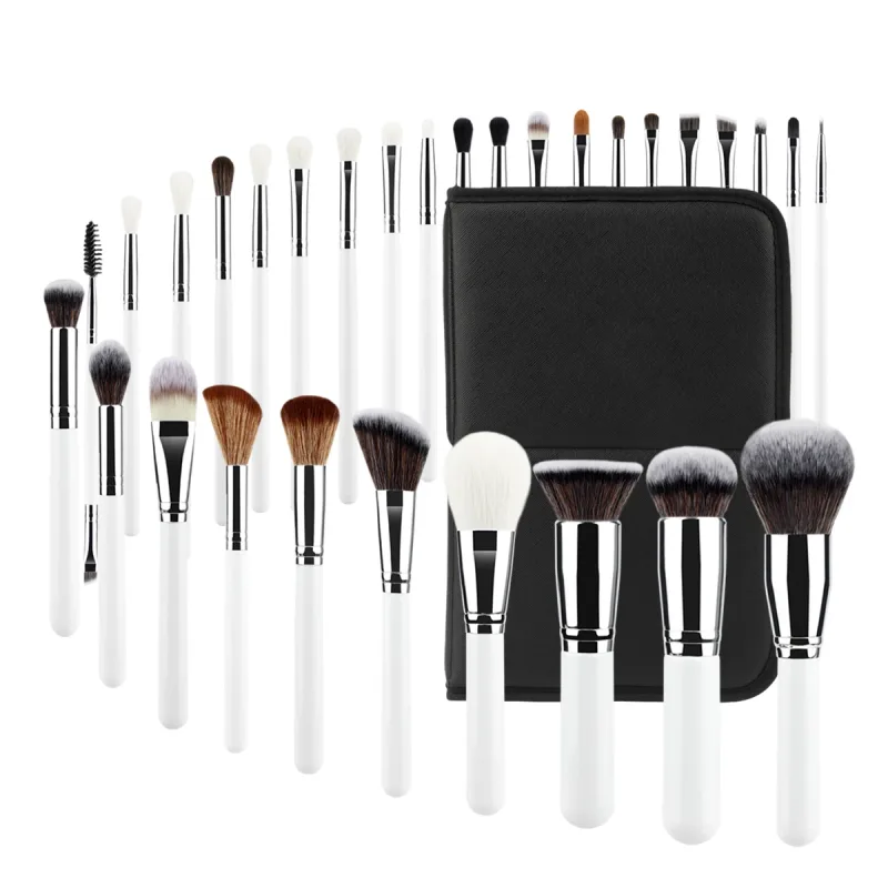 30Pcs Professional Makeup Brushes Set With Portable Storage Bag Black And White Bristles Fully Meet Makeup Needs — image 8