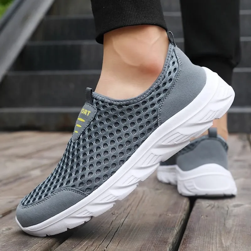 Lightweight Men Casual Shoes Breathable Slip on Male Casual Sneakers Anti-slip Men's Flats Outdoor Walking Shoes Size 39-46 — image 6