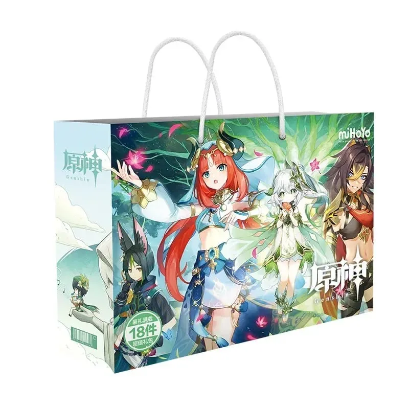 Anime Lucky Gift Bag Bungou Stray Dogs Haikyuu Collection Toy Include Postcard Poster Bookmark Lomo Cards Genshin Impact Figure