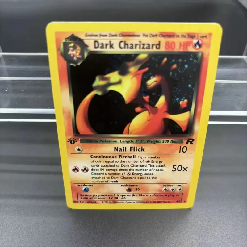 DIY Collection Cards 2000 ROCKET DARK 1ST EDITION Self Made Single Card Classic Game Anime Cards Gift Toy