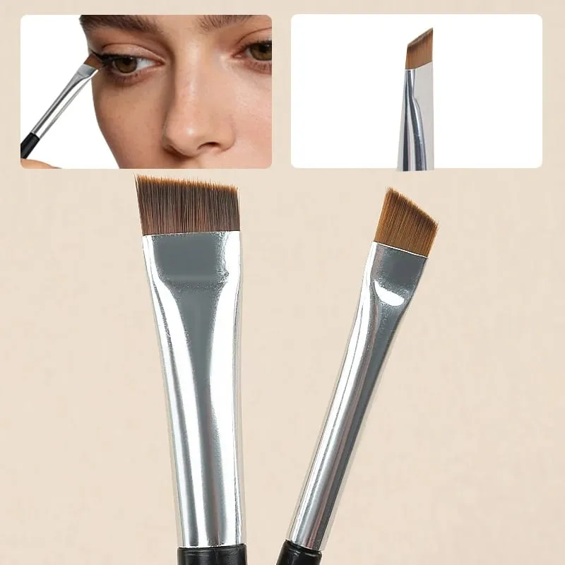 5/10pcs Double End Eyebrow Brush Eyeliner Angled Flat Head Blade Eye Liner Brow Contour Blending Makeup Brushes Make Up Tool