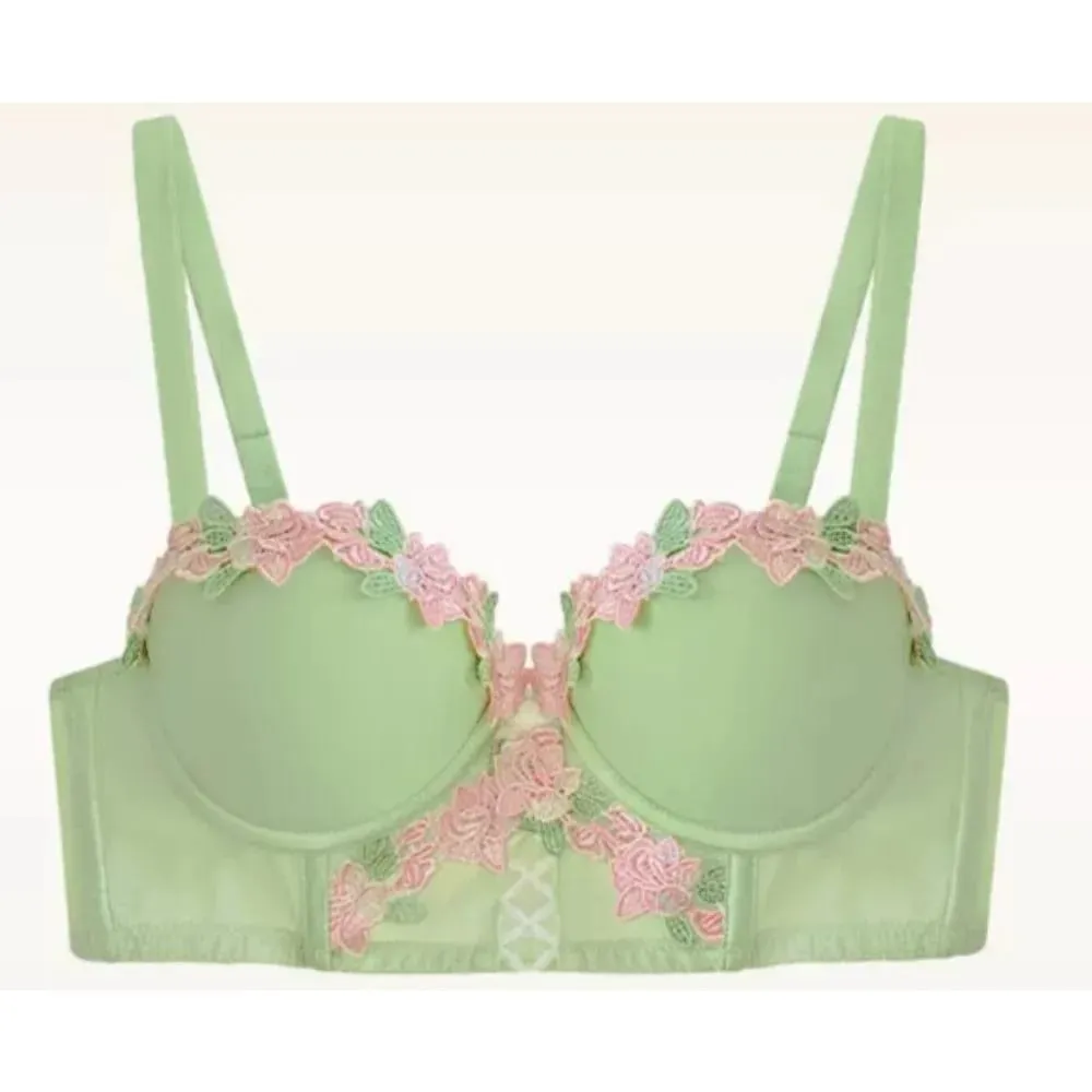 US Hot Sweet Japanese Lace Women Lingerie Set Pure Desire Sexy Push‑Up Wireless Thin Cup Breathable Light Summer Bra 32‑38 Size