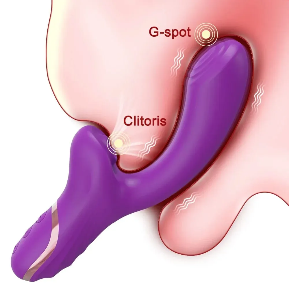 Pengisap Kelentit Faraj Penggetar untuk Wanita G-Spot Kelentit Puting Perangsang Melancap Wanita Barangan Dewasa Mainan Seks untuk Wanita 18+