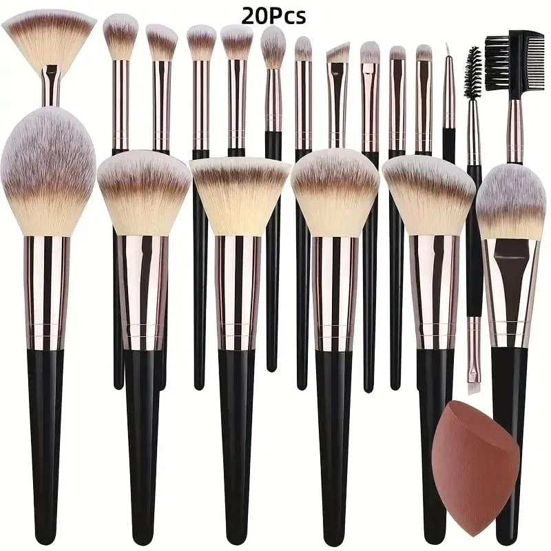 3-20PCS Make-Up Kwasten Set Zachte Pluizige Oogschaduw Foundation Concealer Blending Blush Brush Kabuki Professionele Vrouwen Beauty Tool