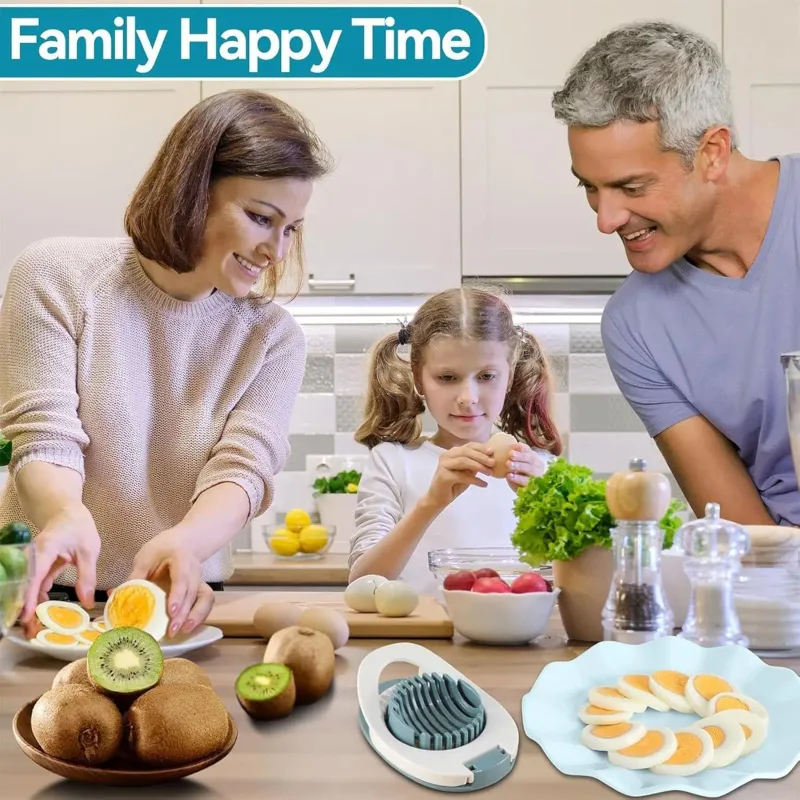 Taglierina per uova multifunzionale Affettatrice per uova in acciaio inossidabile 304 Affettatrice per insalata di frutta Separatore per uova conservate Gadget da cucina