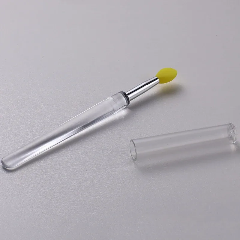 Silicone Lip Brush With Cover Soft Multifunctional Lip Mask Applicator Lipstick Lipgloss Portable Travel Makeup Brushes Reusable