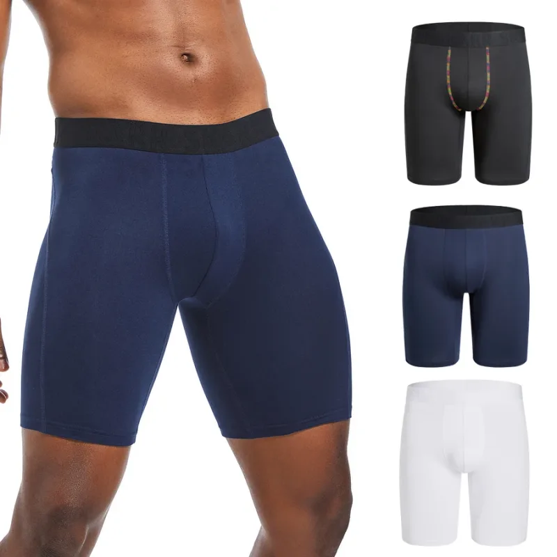 Long Leg 3pcs Pack Men Panties Polyester Underwear Male Brand Boxer And Underpants For Homme Lot Luxury Set Sexy Shorts Slip