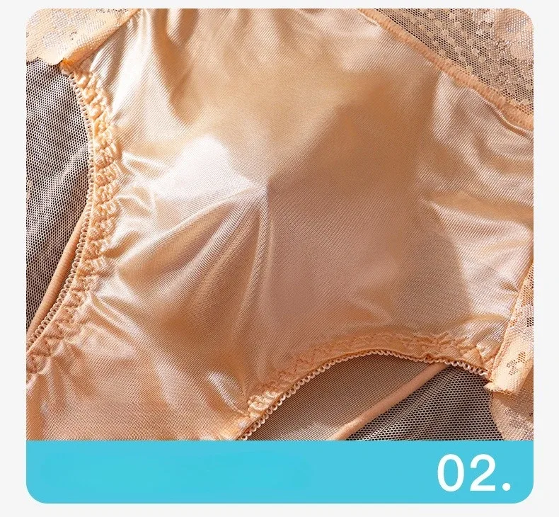 Flower Lace Mesh Hollow Out Sexy Men's Underwear Ice Silk Breathable Seamless Manipis na Triangle na Pantalon Malambot Traceless Panlalaki Briefs