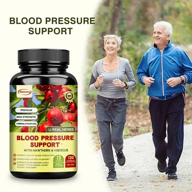 Blood Pressure Support - Supports Cardiovascular Health Boosts Energy and Immunity for Heart Health - with Hawthorn & Hibiscus