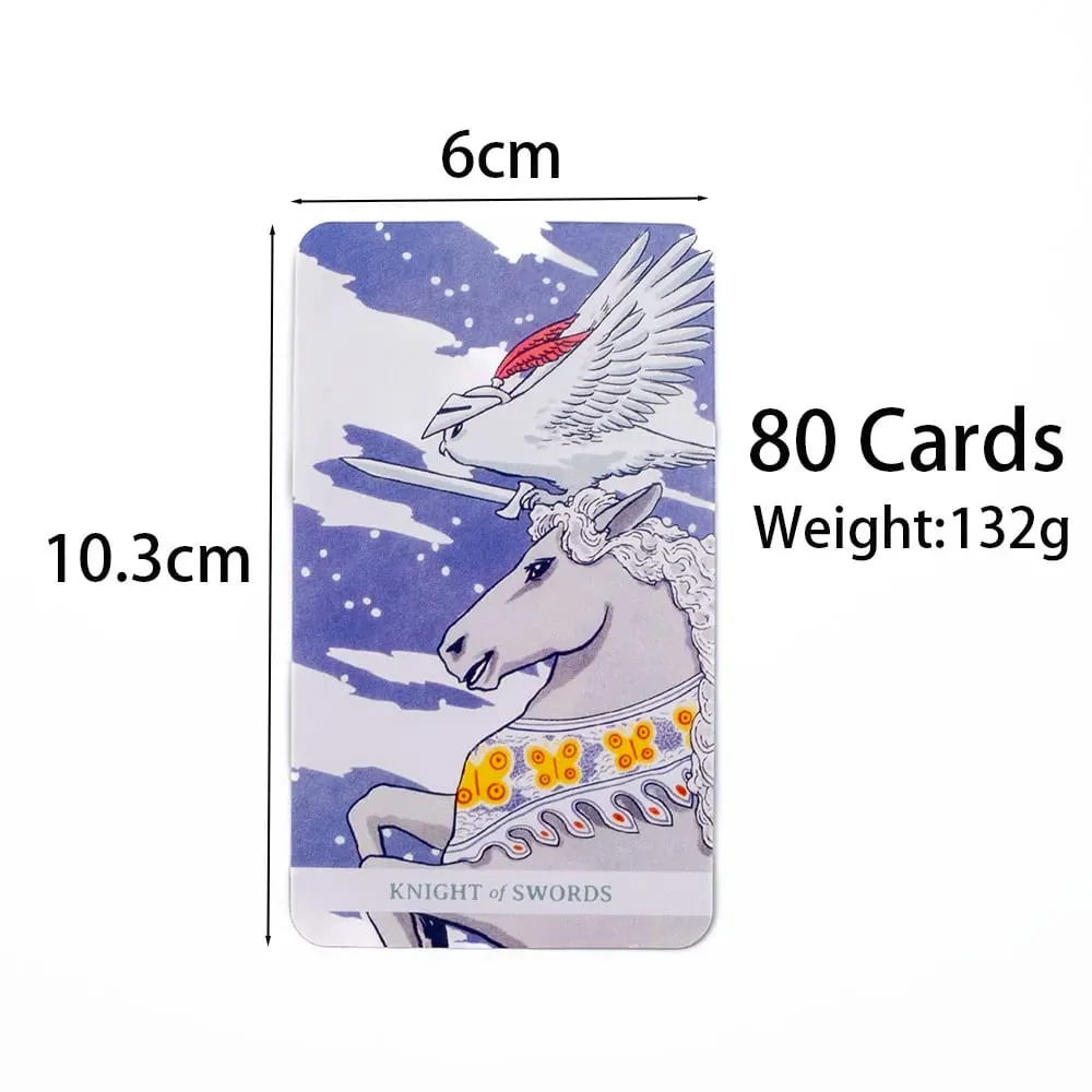 White Winny Tarot English Edition 80 Cards Deck with PDF Guidebook Fate Divination Cards for Beginners Board Games — image 3