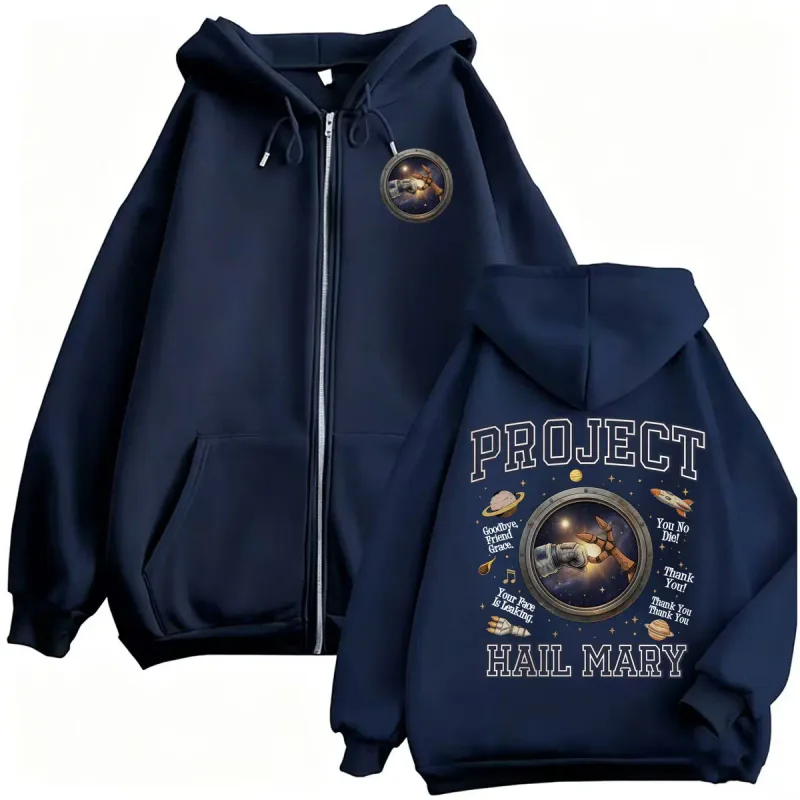 Project Hail Mary Sweatshirts Jacke Mäntel Rocky Jazz Hands Amaze Zip Up Hoodies Männer Frauen Mode Hochwertige Reißverschlusspullover
