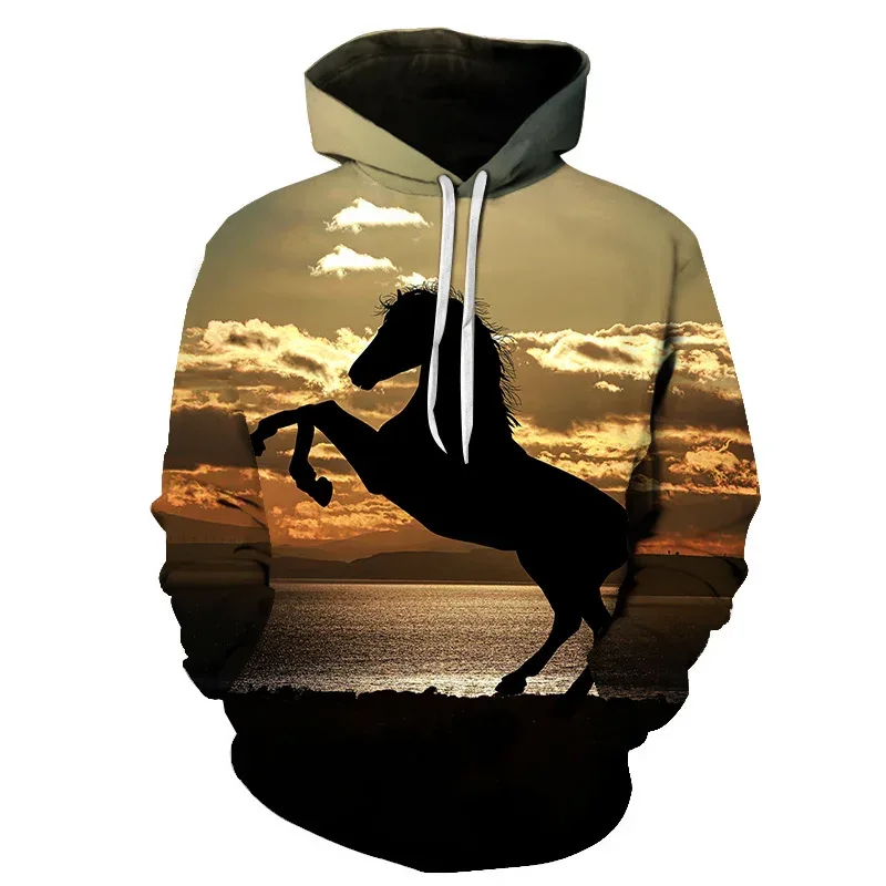 Horse Win Instant Success 3D Print Hoodies Interesting implication Animal Design Men Women Streetwear Pullover Casual Sweatshirt