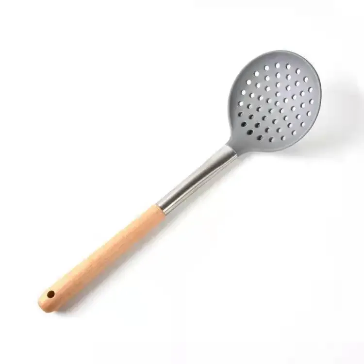 Silicone kitchen utensils silicone spatula wooden handle silicone spatula silicone soup spoon leak spatula non-stick pan