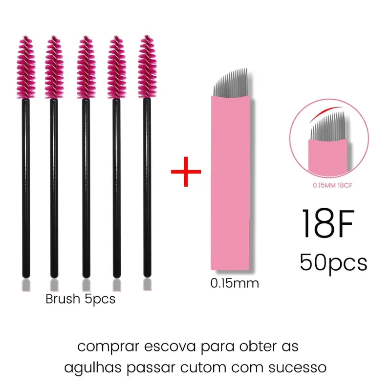 Disposable Eyelash Brushes Kits Microblading Needles Dia 0.15MM Micro Tebori Blades Tattoo Eyebrow Supplies Makeup Applicators