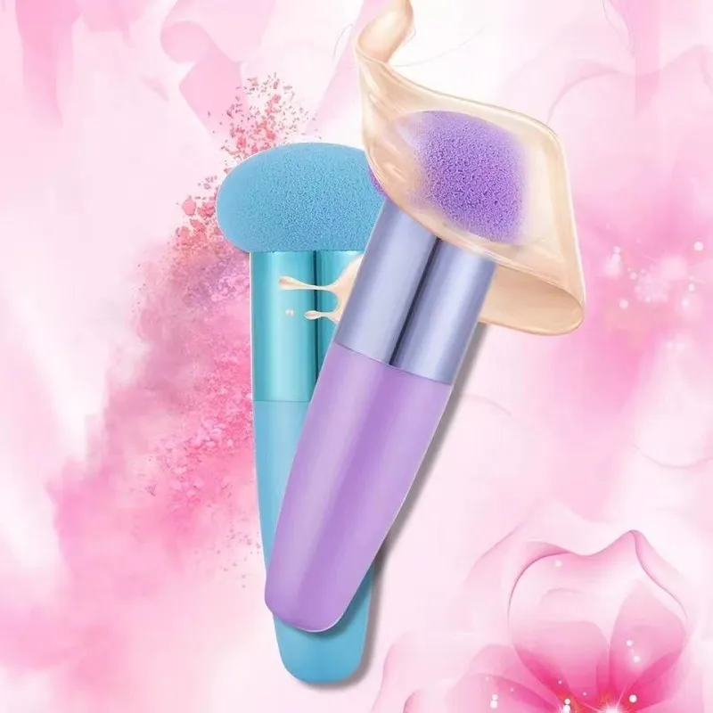 Mushroom Head Makeup Brushes Powder Puff Cosmetic Sponge with Handle Women Fashion Professional Makeup Beauty Tools