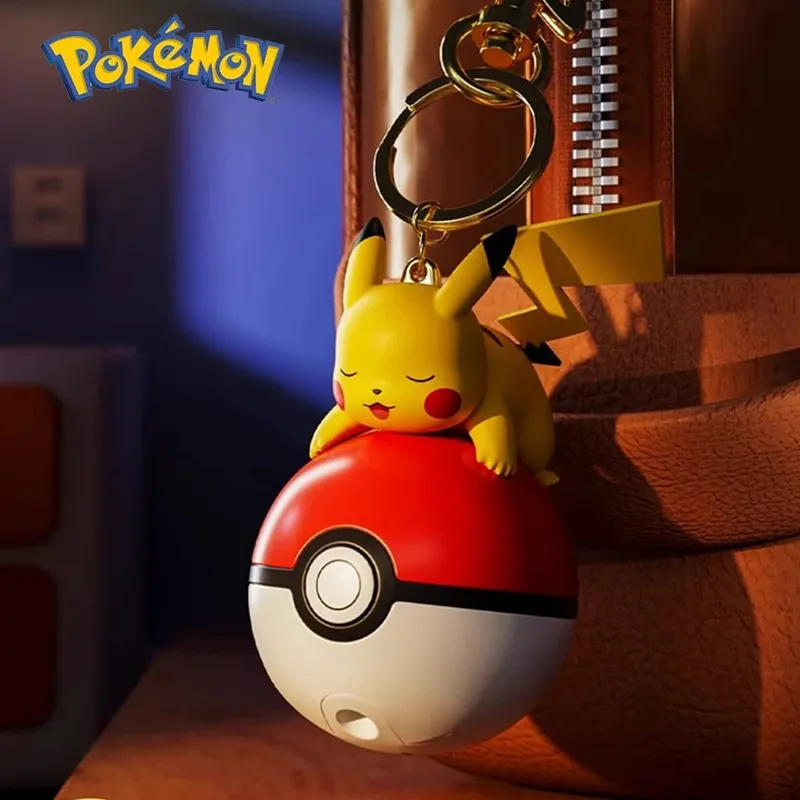 Pokemon mignon brillant série charme PokeBall porte-clés modèle poupée Pikachu Tiplup Bulbasaur figurine d'action dessin animé sac accessoire cadeau